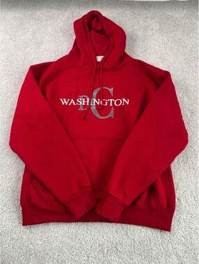 Washington DC Red Pullover Hoodie Graphic Sweatshirt Men’s Women’s L